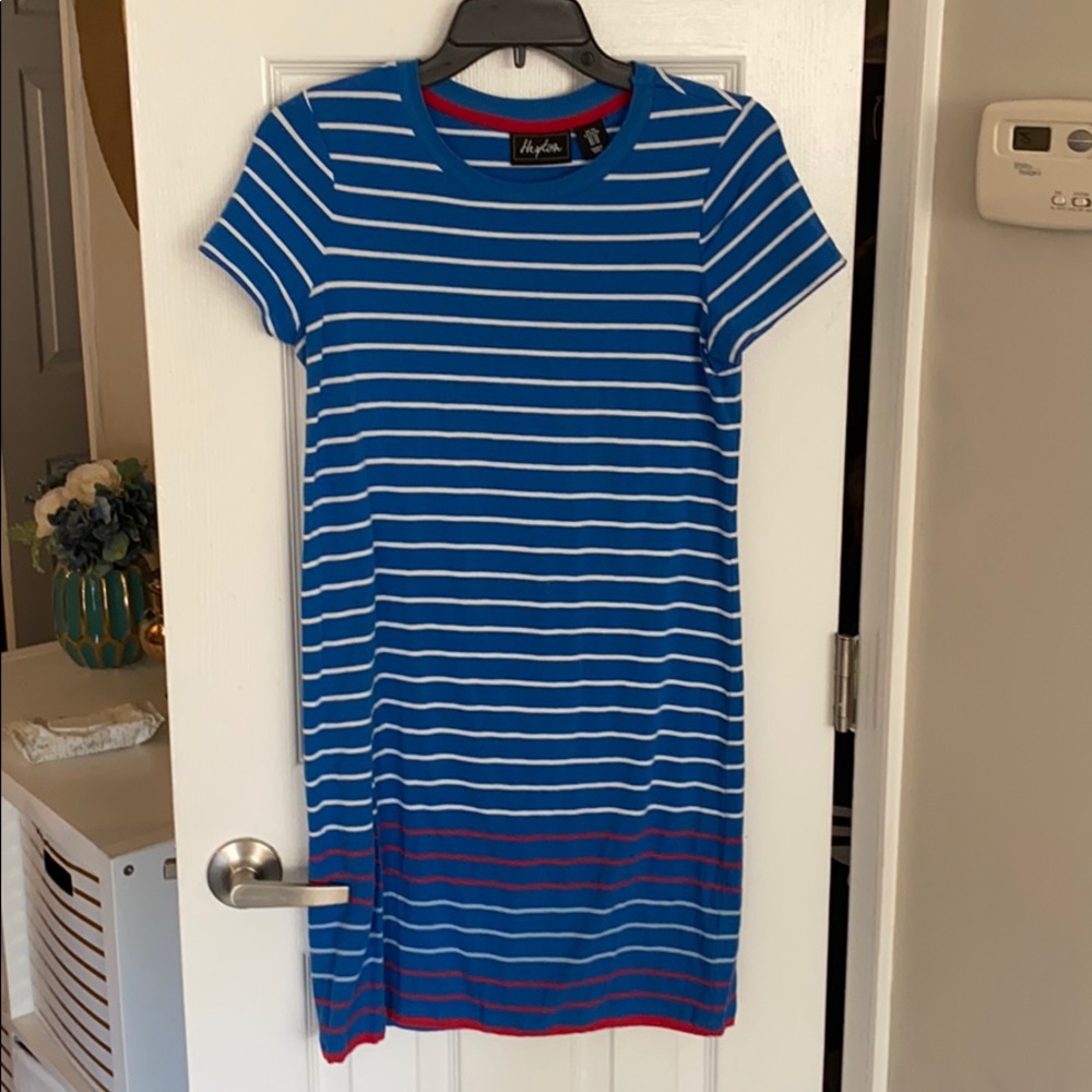 T-shirt dress stripes blue